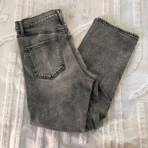 Express High Rise Straight Gray Jeans Size 8